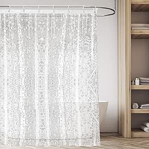 Lkw Ogechi Tenda Da Doccia Trasparente Impermeabili PVC Da 200 CM, Tenda Da Doccia PEVA Trasparente Antimuffa, Tende Da Bagno Ad Asciugatura Rapida - Foto 8