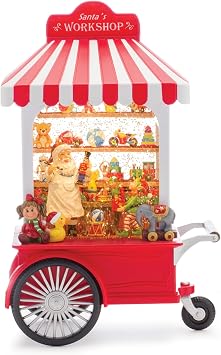 Melrose International LED Snow Globe Santas Workshop Stand 10.75" H