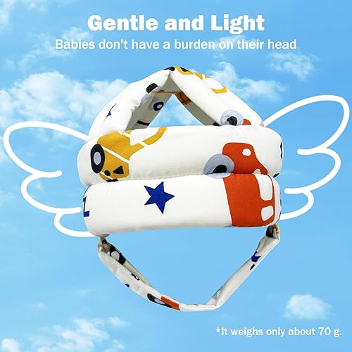 Miniatura 6 de Protector de cabeza de bebé para gatear caminando, casco de bebé ajustable sin golpes y cojín suave, gorra de seguridad infantil para niños que