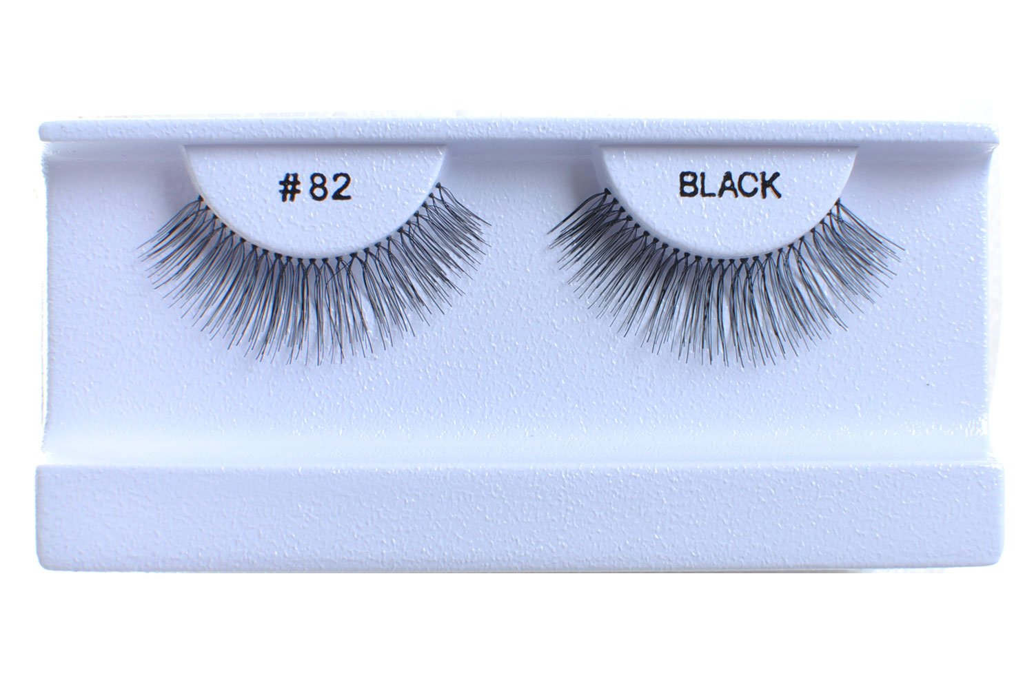 10 Pairs 100% Human Hair False Eyelashes Natural Black #82