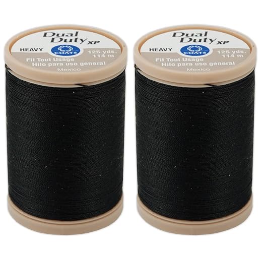 2-PACK - COATS & CLARK S950-0900 Dual Duty XP Heavy Thread, 125-Yard, Black