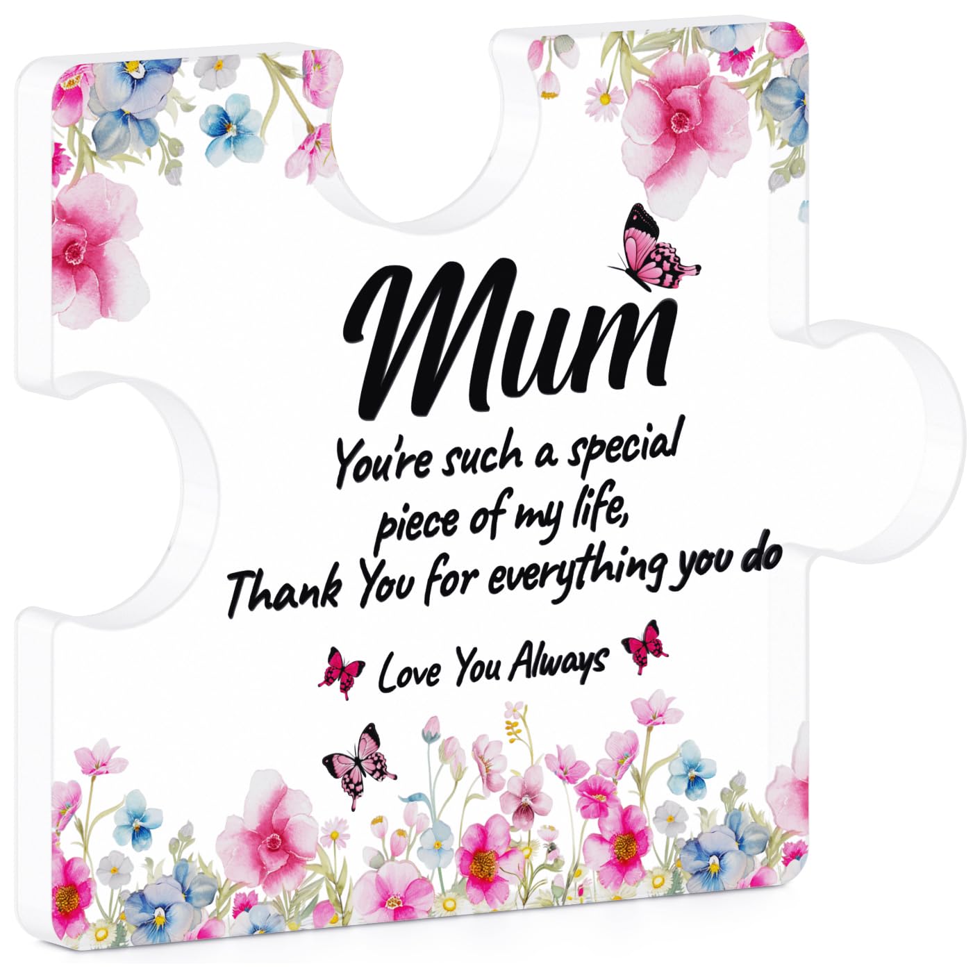 Bestafiesta Clear Mothers Day Gifts For Mum Gorgeous Thoughtful Present Acrylic Plaque With Verse Mums Birthday Gifts Mummy Gifts From Son Or Daughter
