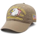 250th Anniversary Eagle Flag Hat America USA Baseball Cap Embroidered 250 Year Patriotic Merchandise Cap Father Gift