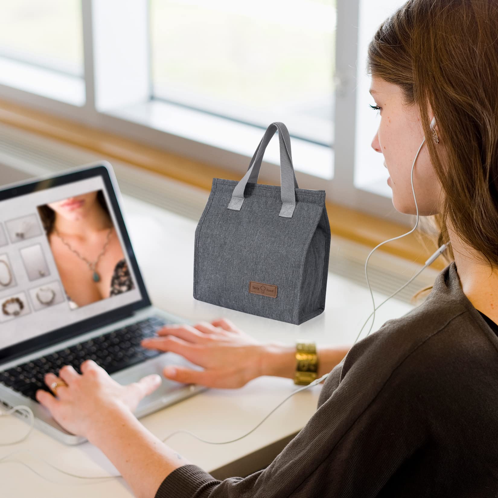 2 Isolierte Lunchbox-Taschen – Wiederverwendbar, Mit Kühlakku, Große Kapazität, Für Arbeit & Picknick, Rot