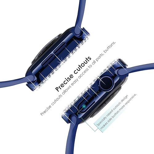 Miniatura 160 de KADES - Funda protectora brillante compatible con Apple Watch Series SE, SE 2022, 6, 5 y 4 de 44 mm, con protector de pantalla incorporado