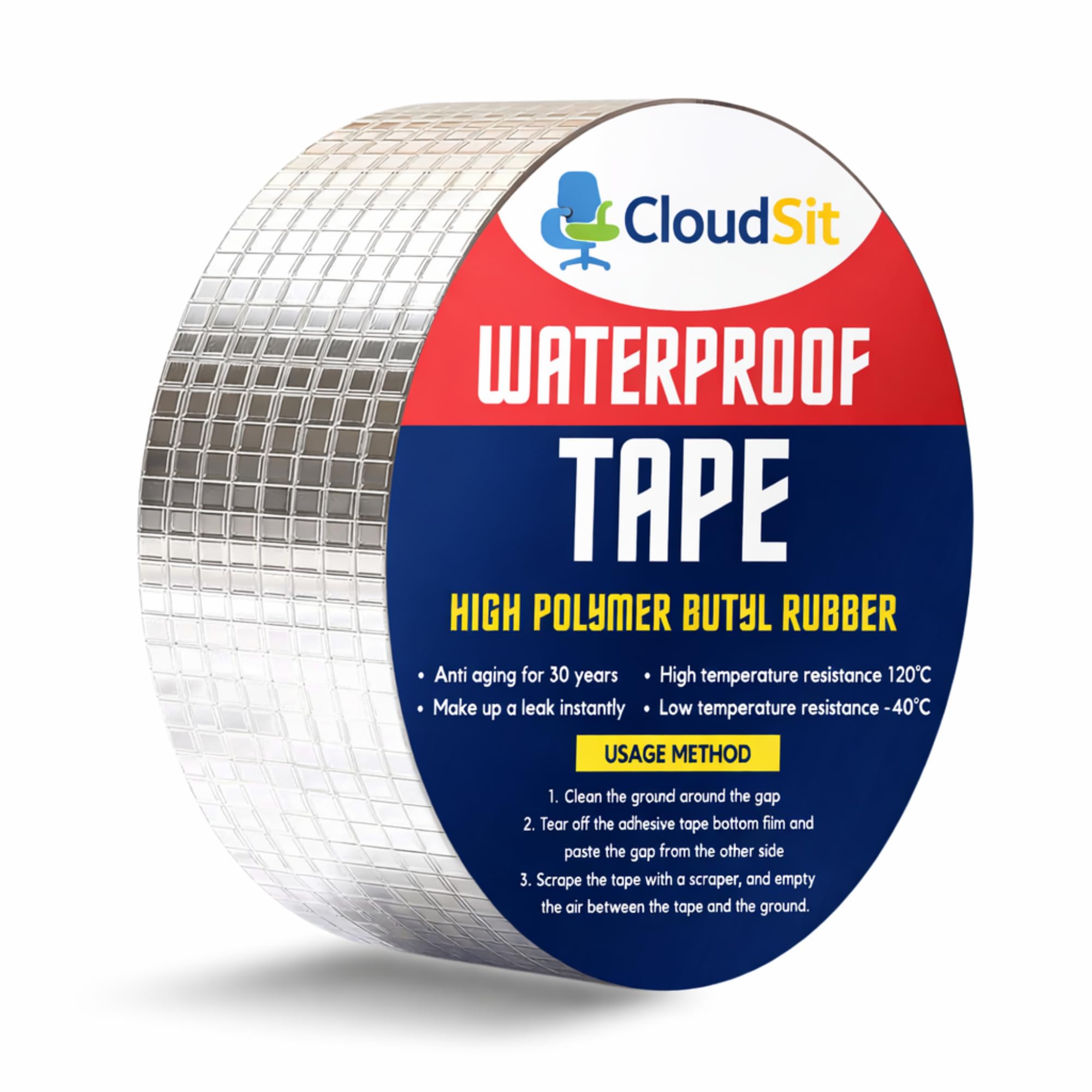 Super Strong Adhesive Waterproof tape Permanent Repair Roof Water Leakage Solution Rubber Foil Suitable for Roof Leak, surface Crack, Window Sill Gap, Boat Sealing, Tank Leak (5CM*5M)-image-26