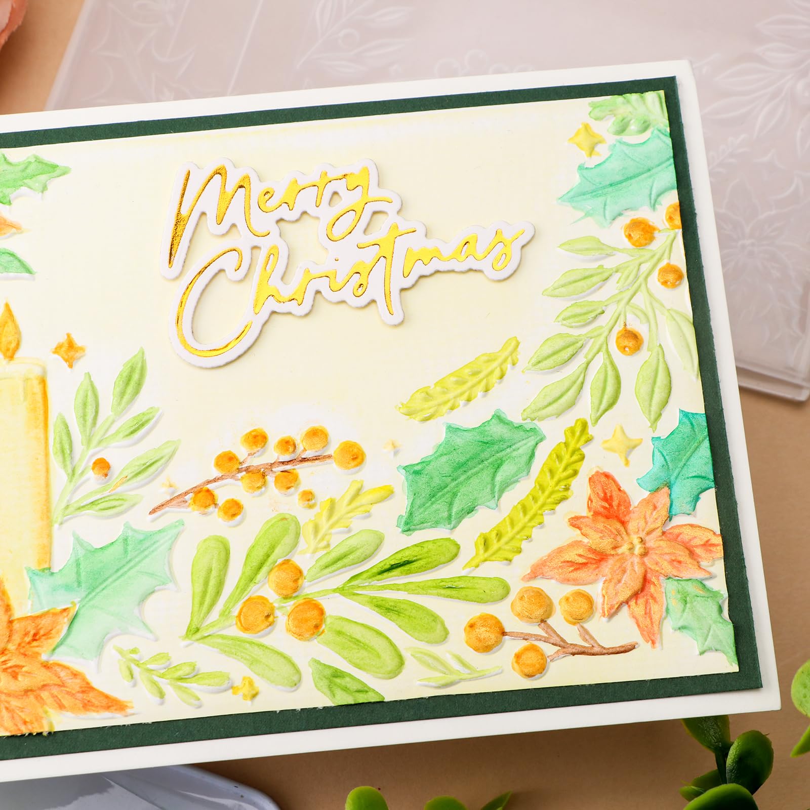 3D Prägeschablone Weihnachtsmotive - Bastelschablone Für Karten & Scrapbooking