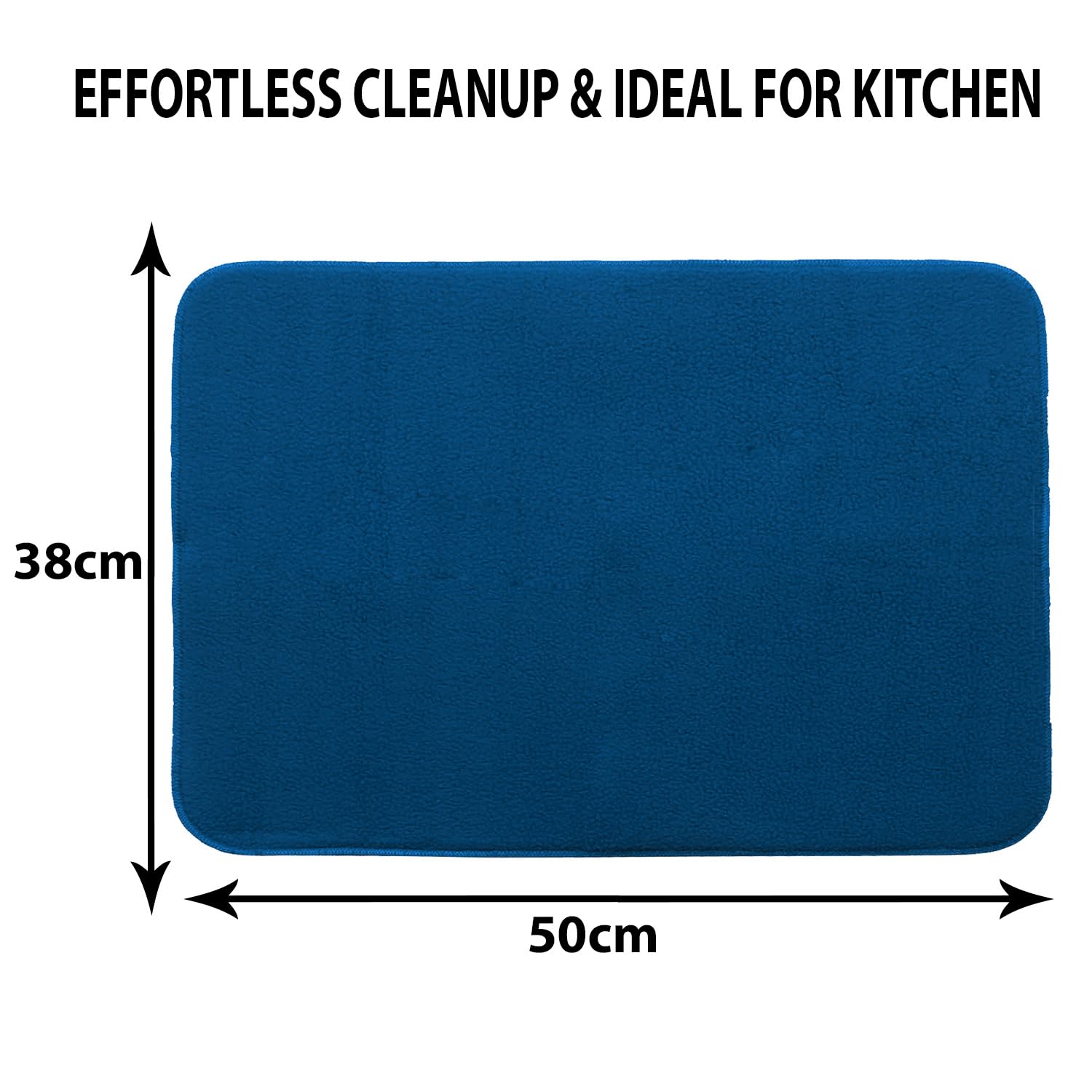 Kuber Industries Dish Dry Mat | Microfiber Drying Mat | Reversible Kitchen Drying Mat | Absorbent Mat | Kitchen Dish Dry Mat | 38x50 | Pack of 2 | Blue & Green 1
