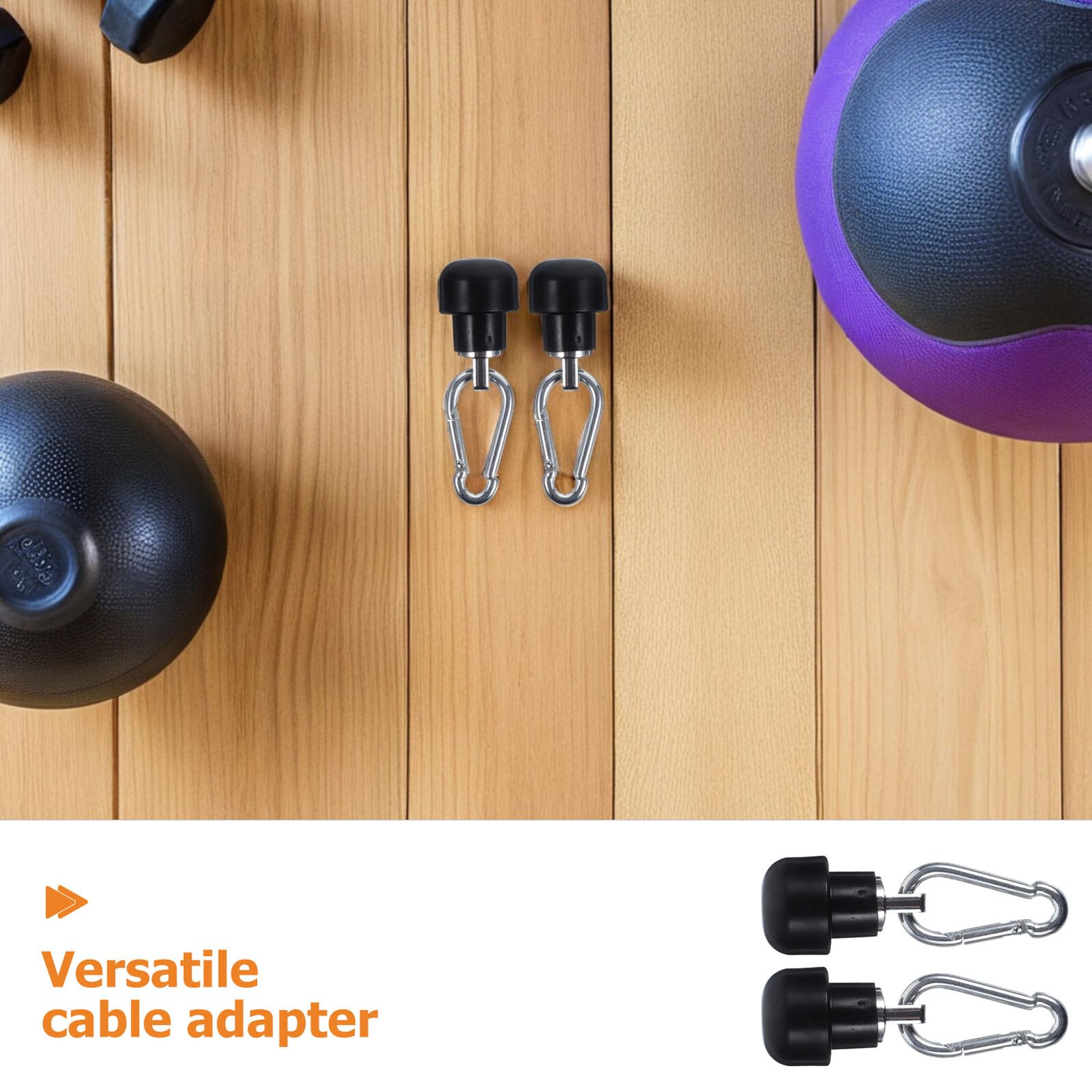 Drahtseilklemmen für Fitnessgeräte, 3 Stück aus Eisen und Kunststoff | Drahtseil und Seilzugsystem, Workout und Exercise, Universell Kompatibel