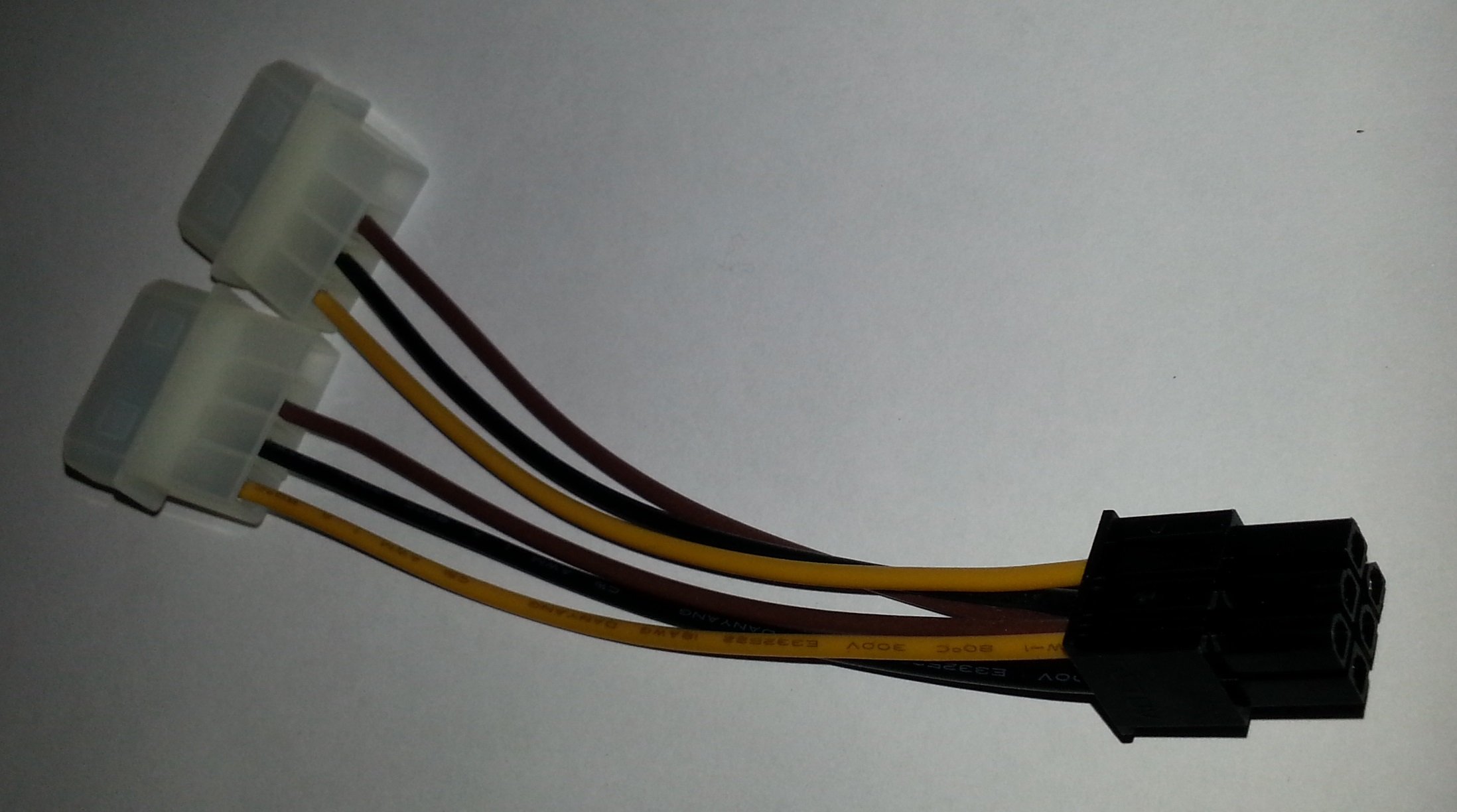 Cavo adattatore di alimentazione per scheda video PCI Express PCIE da 1 PC 2X 4 pin Molex a 6 pin  7