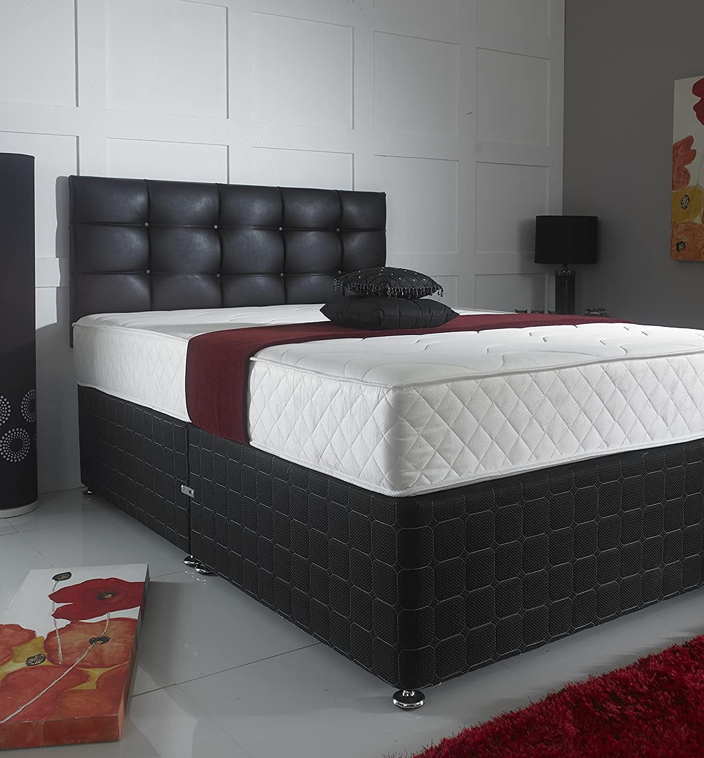 Pesh 4ft6 Double Memory Foam Spring Mattress 6 Inch Depth, Medium