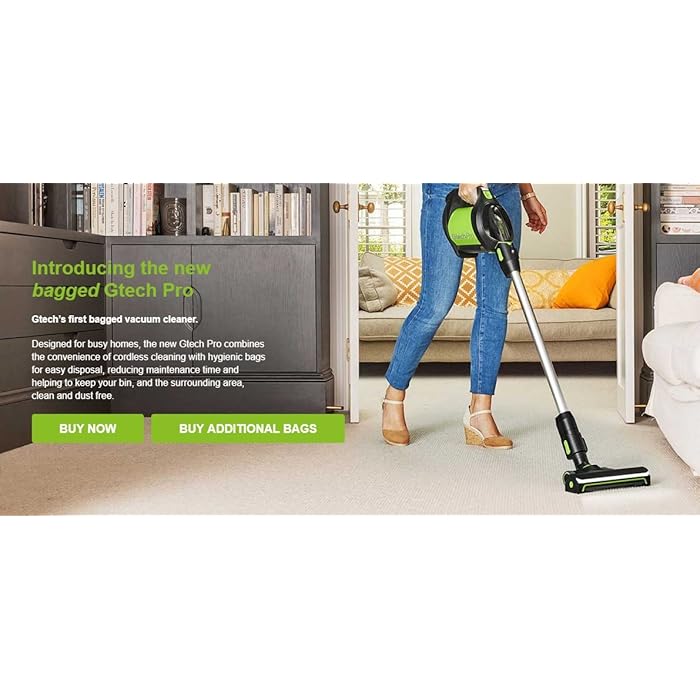 Buy Gtech Pro Hygienic Bagged Cordless Hand Held Vacuum Cleaner & 10