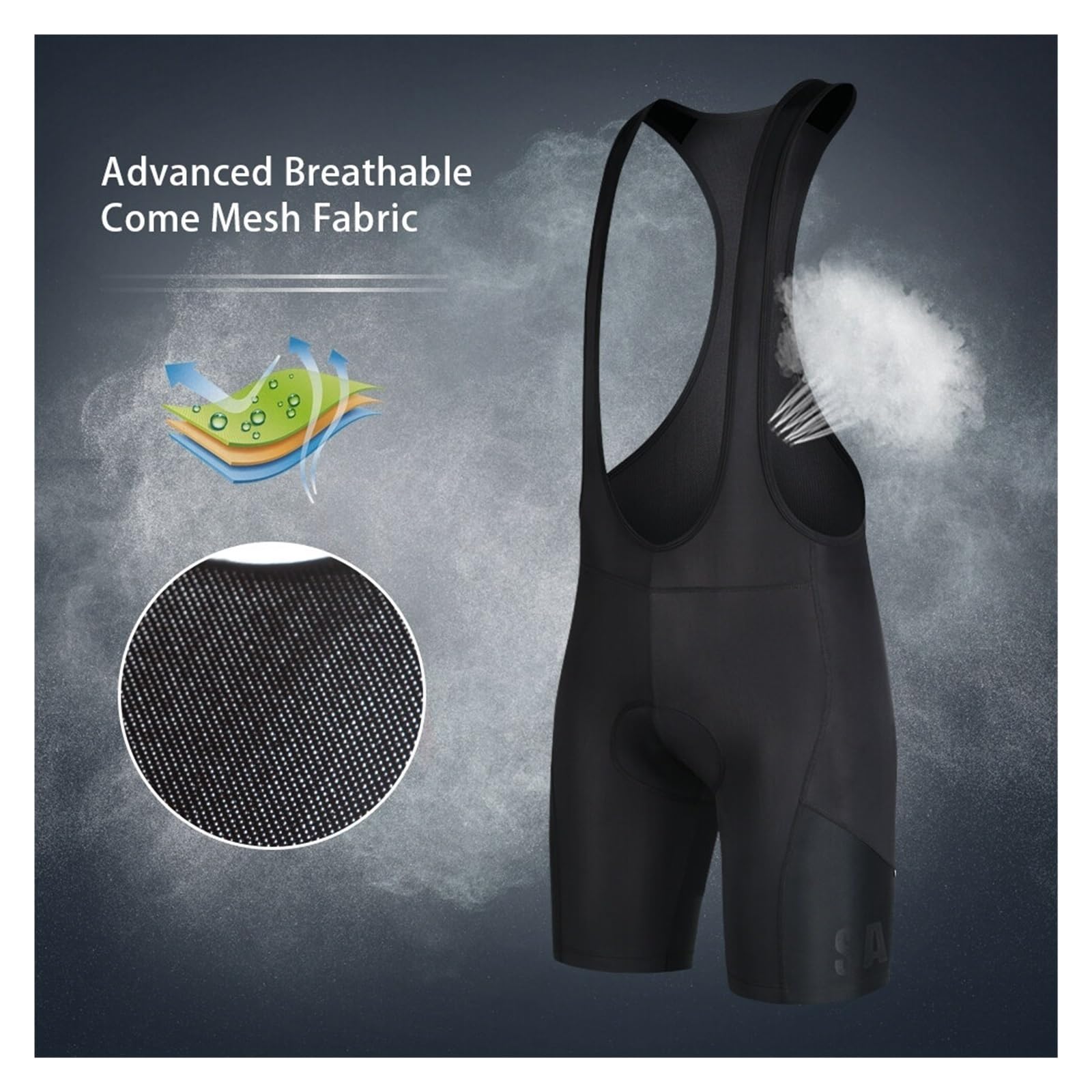 Salopette da Ciclismo Pantaloncini con Bretelle da Ciclismo Pantaloncini da Ciclismo Uomo Bici da Strada Maglia Elastica Traspirante Pantaloncini con Bretella