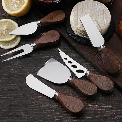 Miniatura 5 de Clarmonde Juego de cuchillos esparcidores de mantequilla de queso, accesorios de tablero de charcutería, utensilios de acero inoxidable con mango de