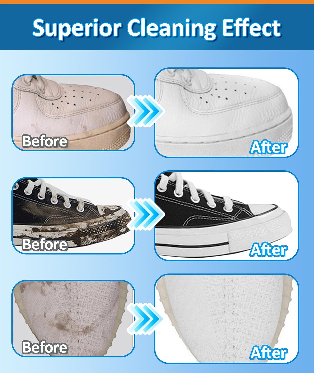 Shoe Cleaner, Sneaker Cleaner with Brush & Towel, Foam Shoe Cleaning Kit for White Shoes, Leather, Boots, Canvas