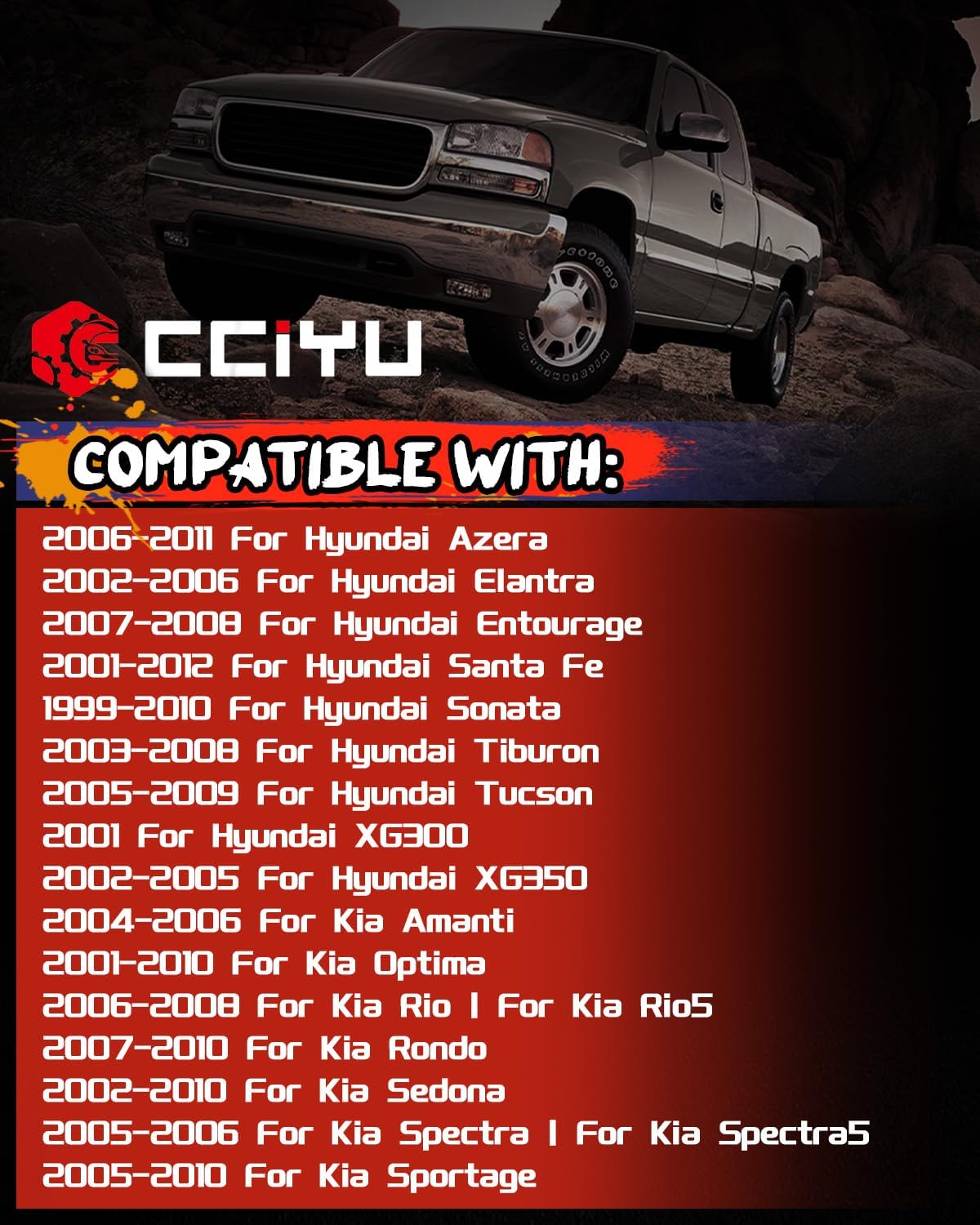 cciyu Neutral Safety Switch 42700-39055, 42700-39050 Backup Switch Fit 2006-2011 for Hyundai Azera, 2002-2006 for Hyundai Elantra, 2007-2008 for Hyundai Entourage