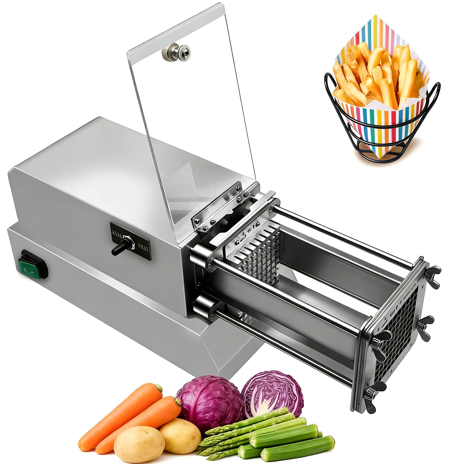 Cortador de patatas eléctrico para batatas y zanahorias sin esfuerzo