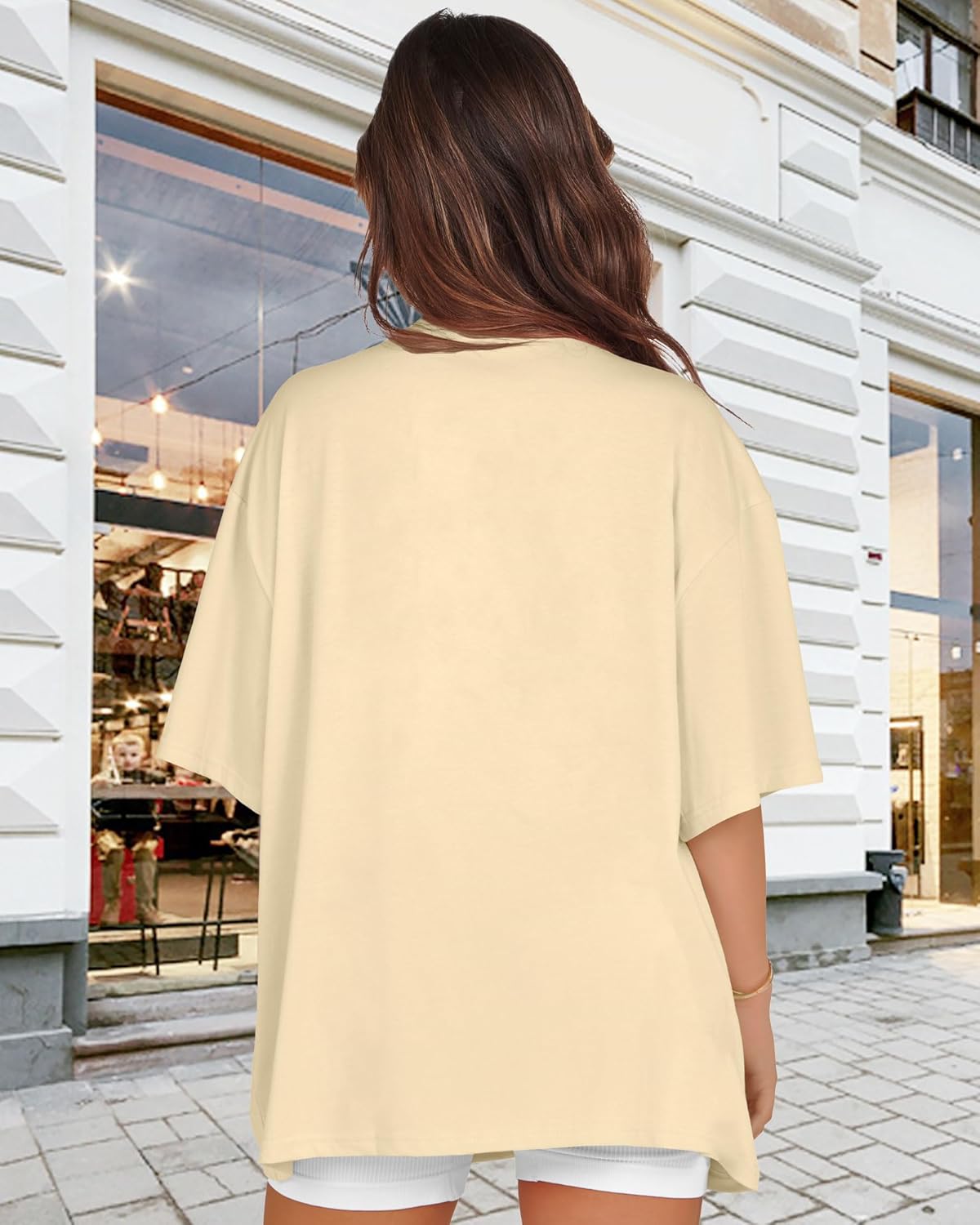 Oversized Tshirts for Women V Neck Short Sleeve Summer Casual Basic Loose Tops - Image 8