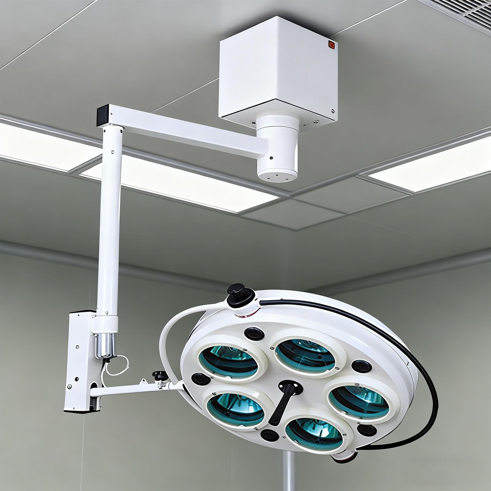 Lampa Operacyjna Bezcieniowa Z Zimnym światłem, Lampa Operacyjna LED Bezcieniowa, Temperatura Barwowa 4800 ± 300 K, Regulowana Jasność 50000-100000 Luksów