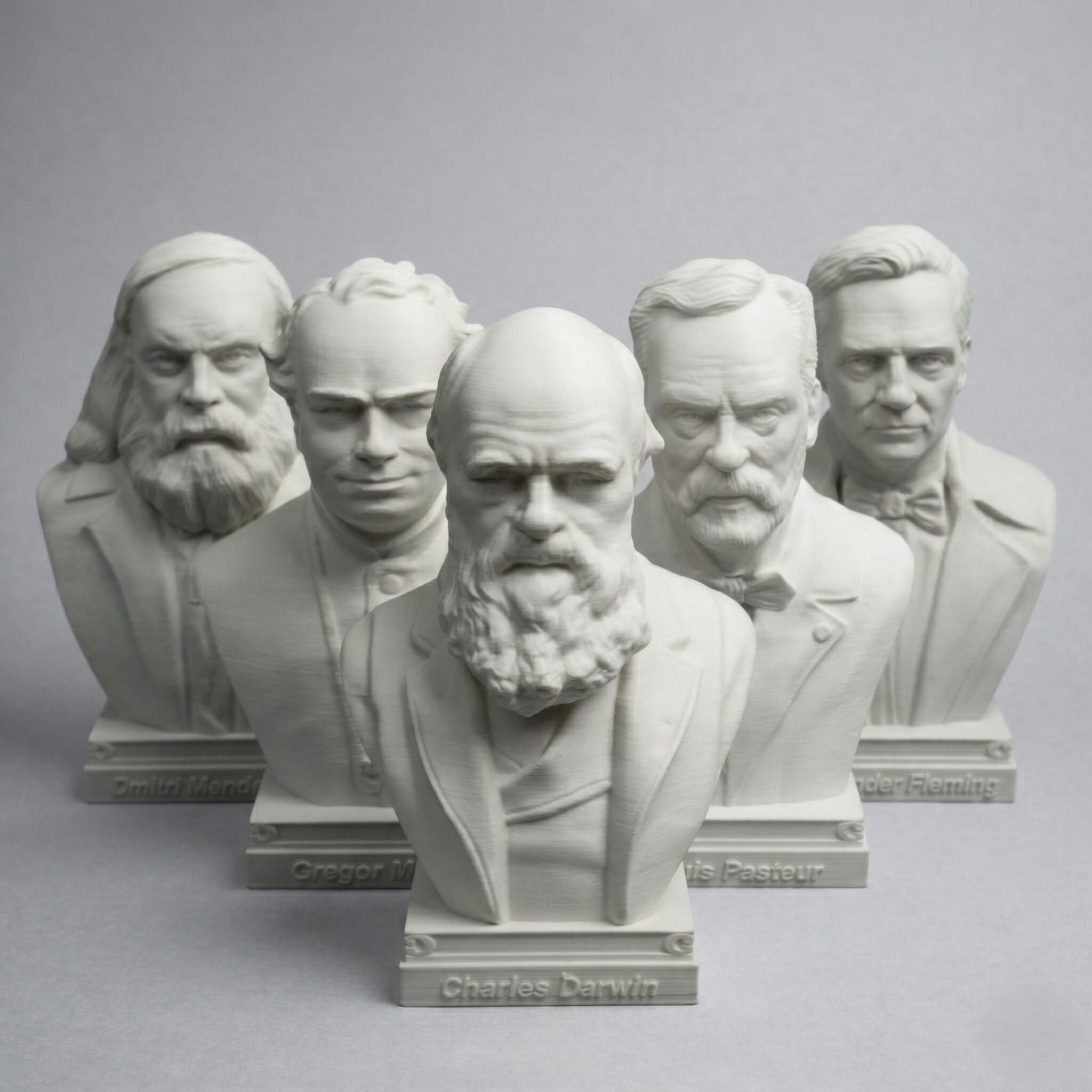 Bustes de scientifiques décoratifs pour sublimer votre bibliothèque de salon ou cabinet médical
