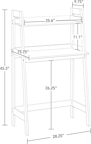 Miniatura 6 de RiverRidge Escritorio para niños con estante de escalera, color blanco