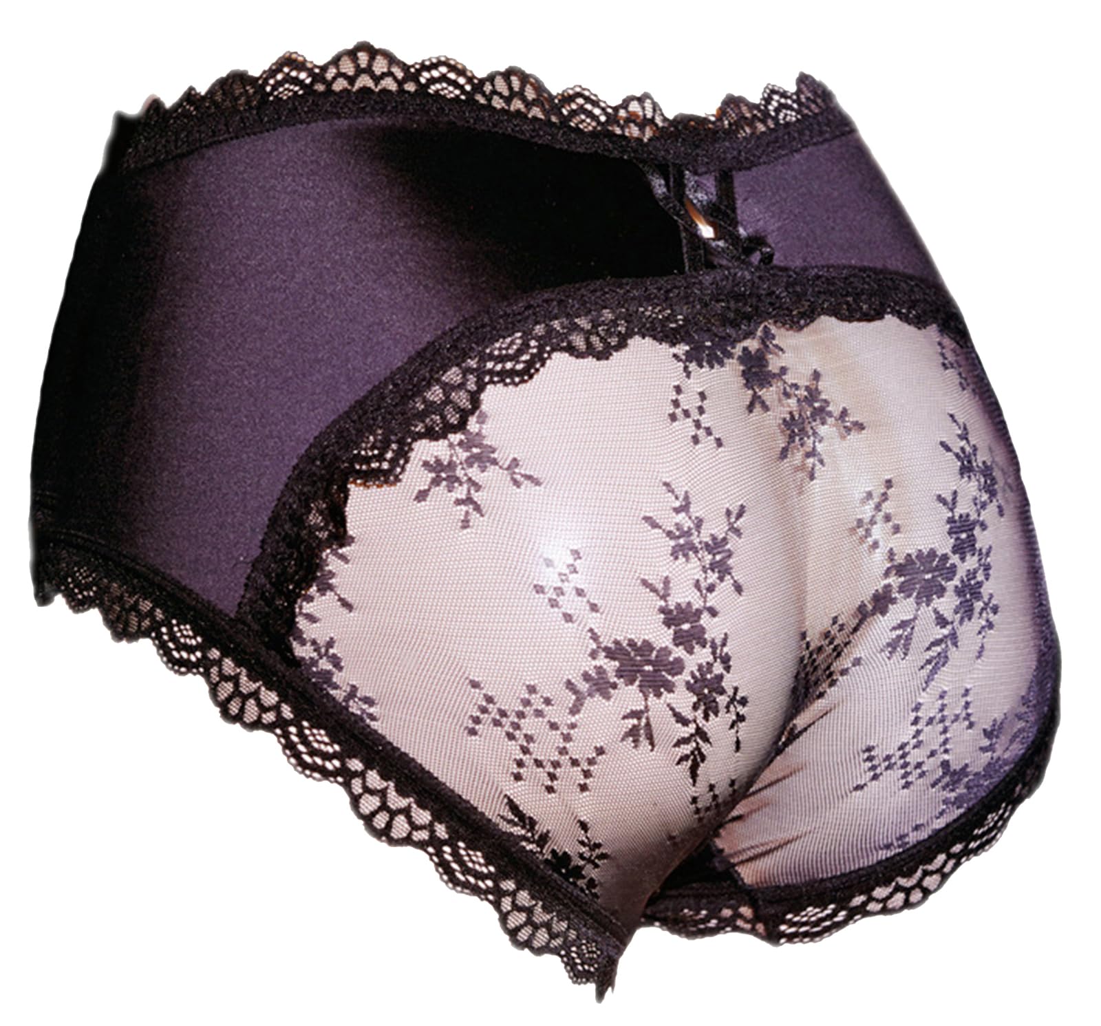 Mutandine con scritta Sissy bianche e rosa - bikini effetto bagnato Mutandine in raso per uomo Manties come una seconda pelle