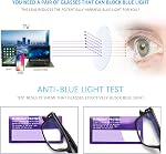 6 Pack Blue Light Blocking Reading Glasses for Women Men Quality Computer Readers Anti Eye strain Glare Eyeglasses