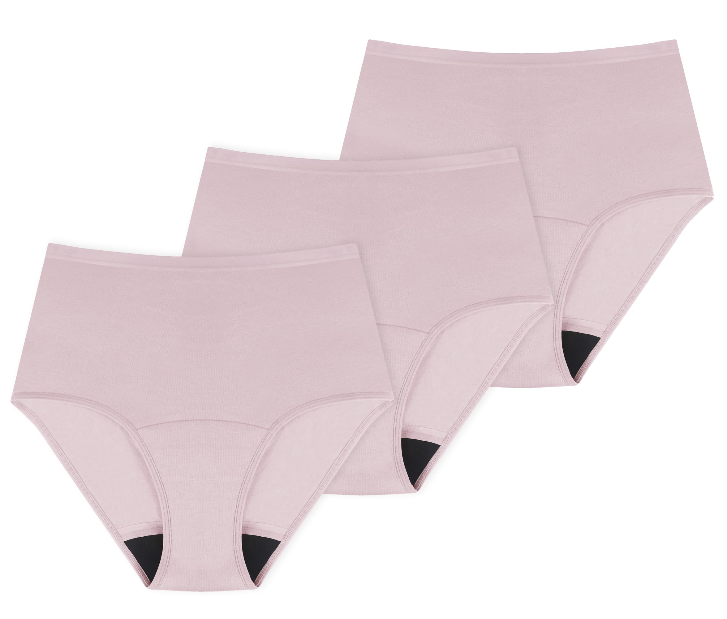 AIRCUTE Washable Urine Absorbency Incontinence Underwear for Women Bladder Leak Proof Cotton Panties 60ML 3 Pack(Dusk, X-Large)