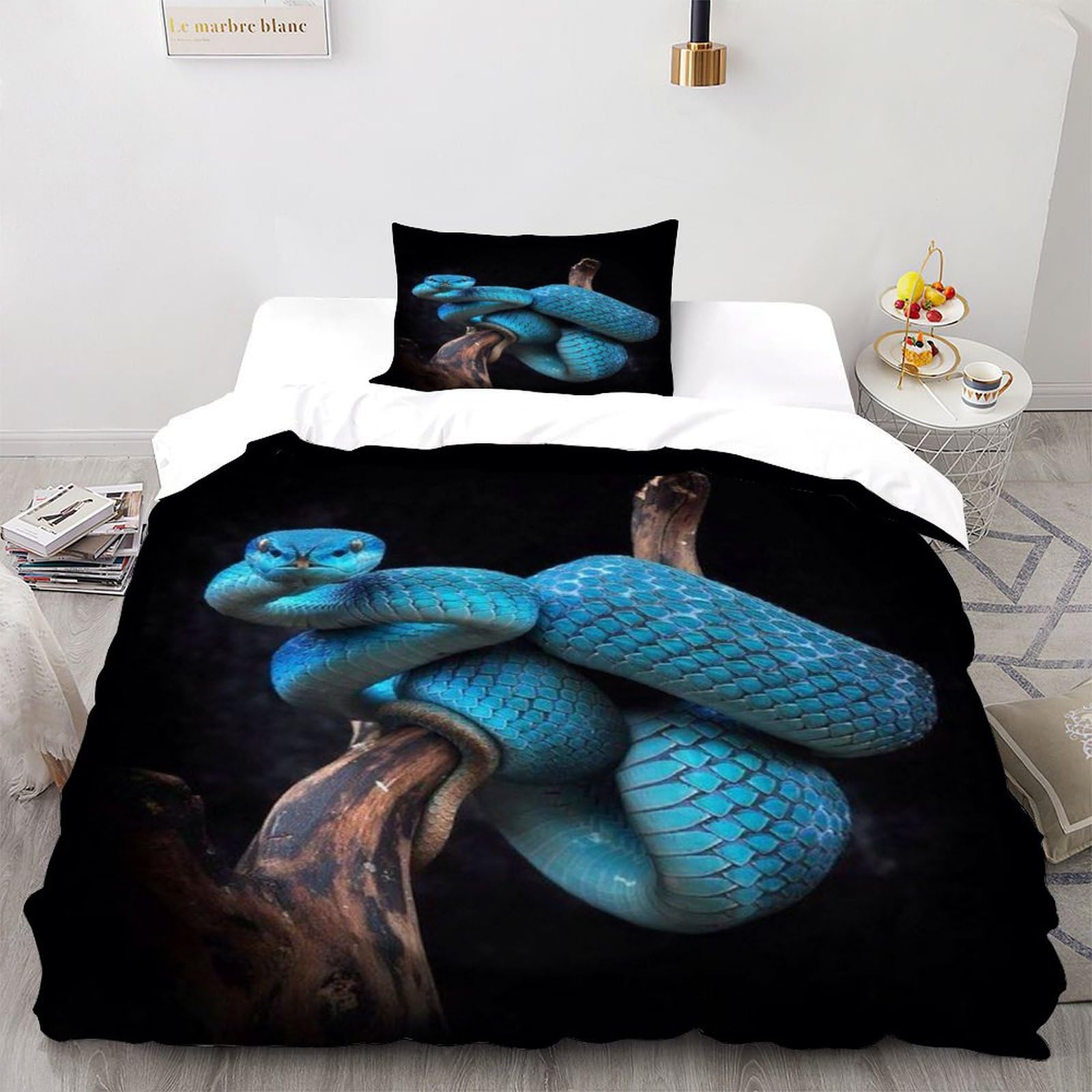 Housse de couette wild animals 2 pièces bleu