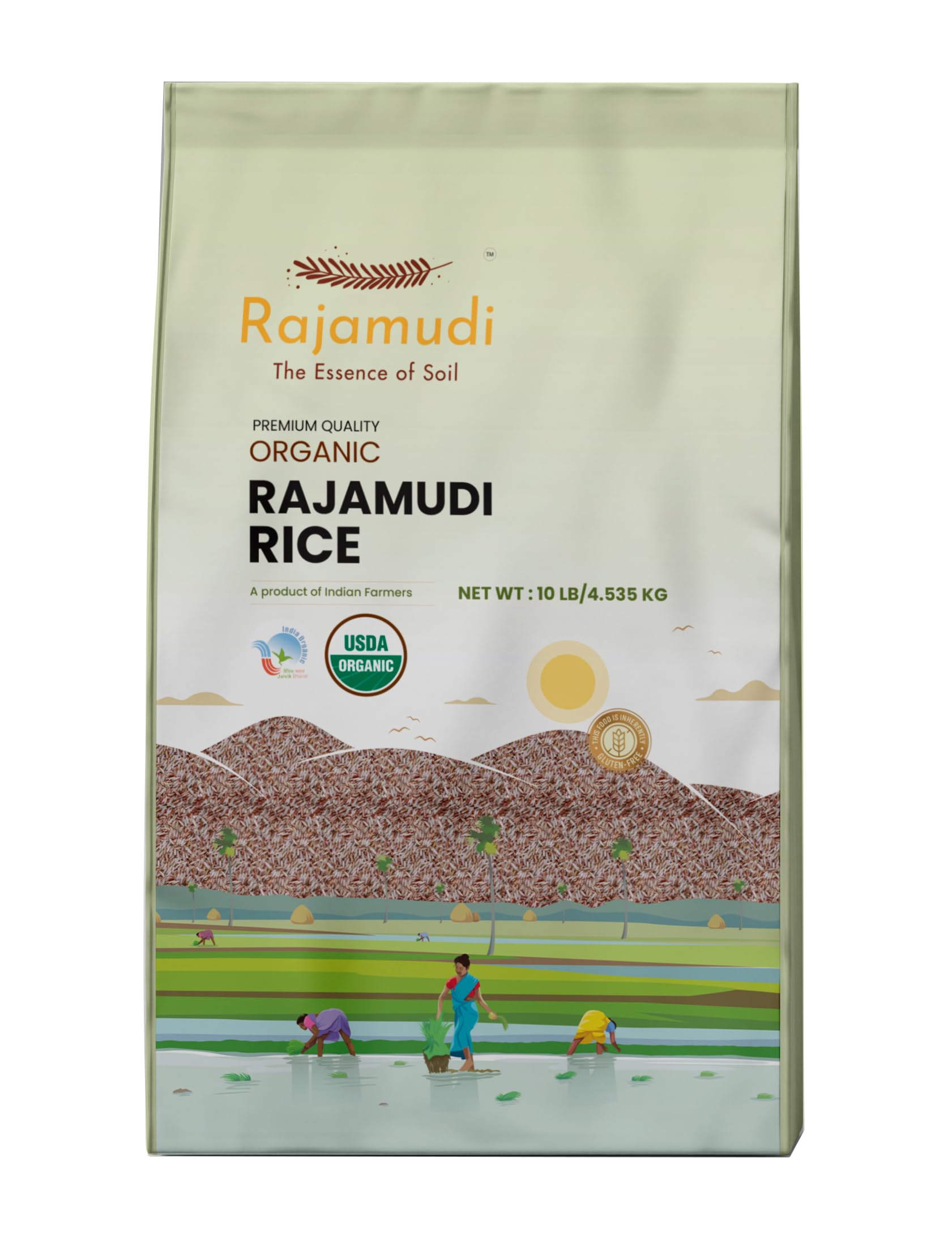 Rajamudi Organics Authentic Rajamudi Rice (Unpolished) Organic Rajamudi Rice-3 Kg