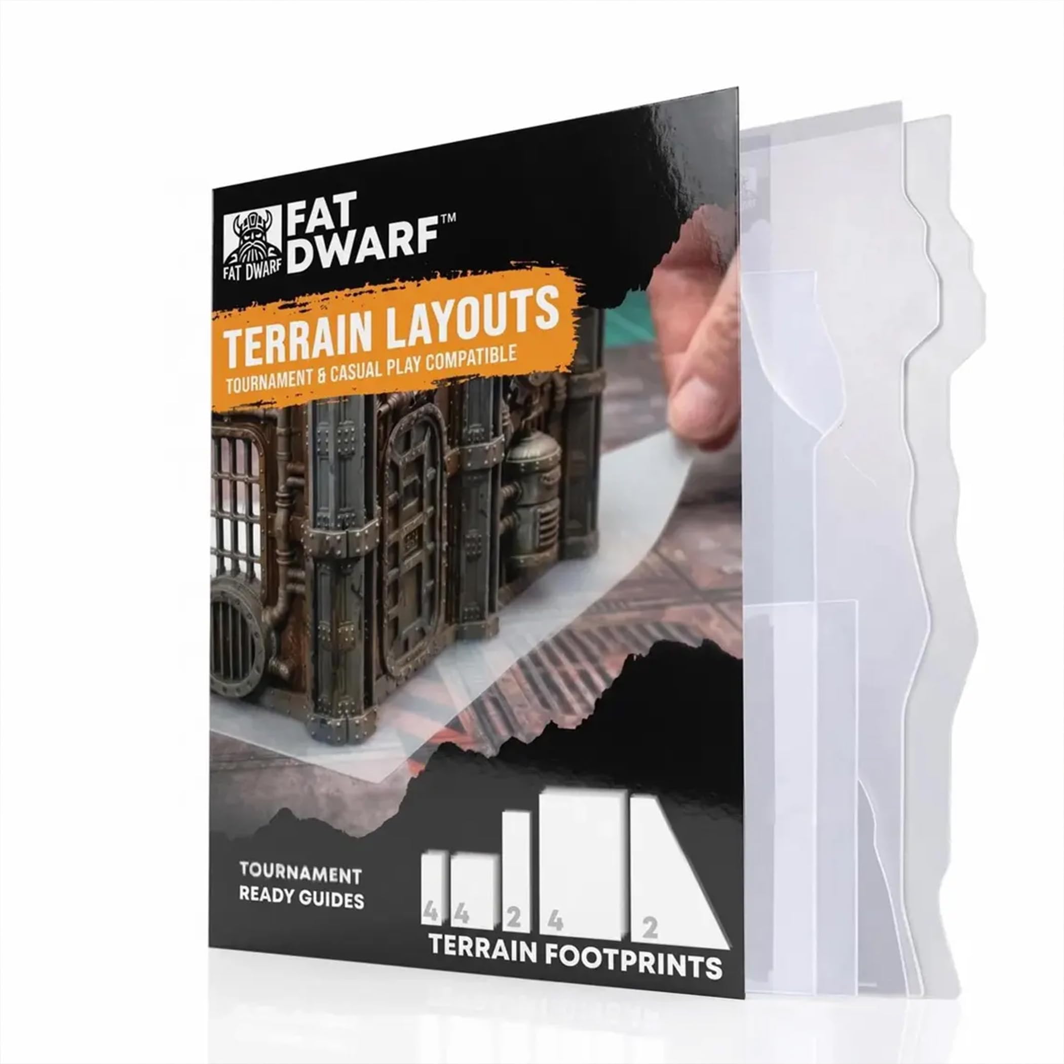 11th Edition Terrain Footprint Template Guides compatible with WH40k
