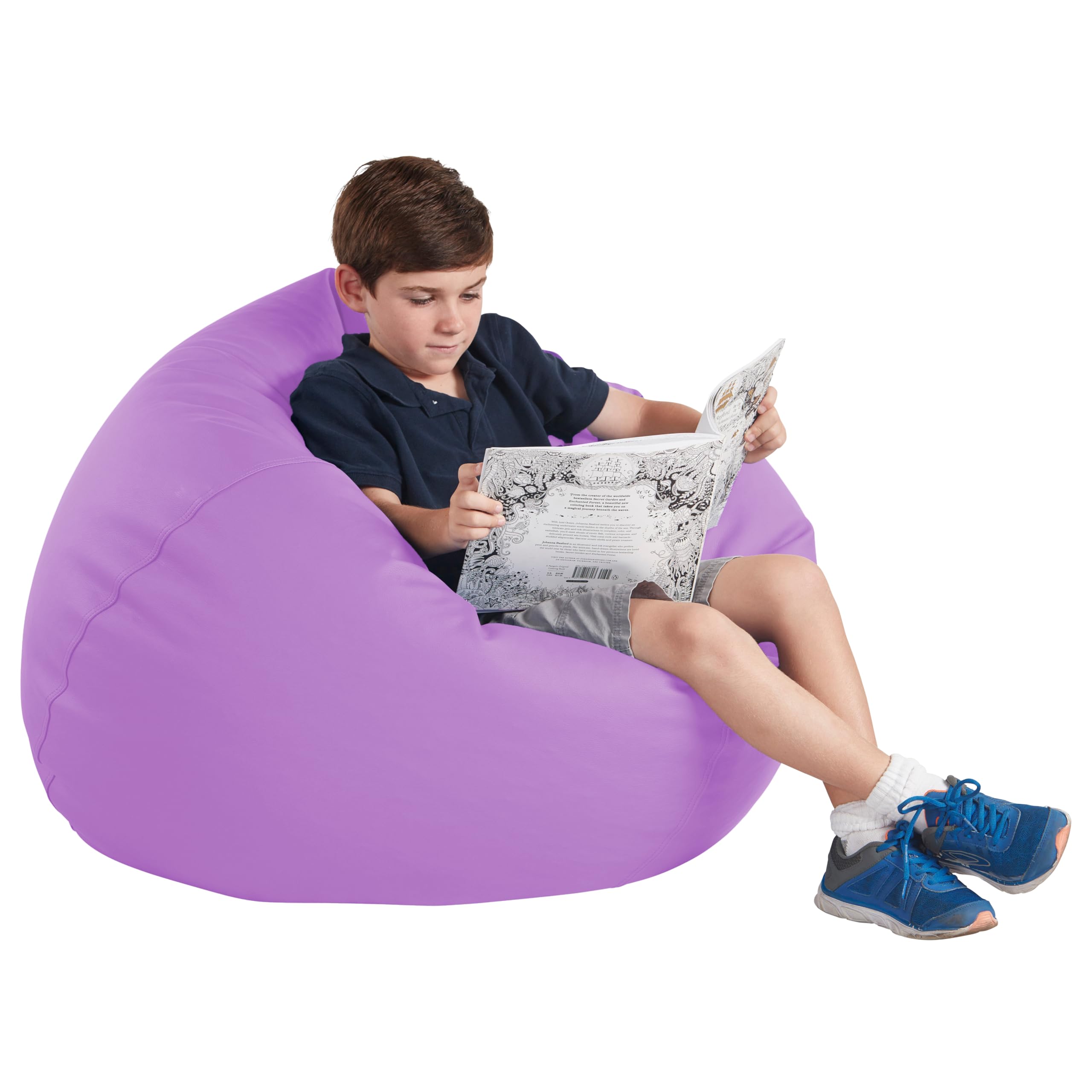 FDP SoftScape Classic 35" Standard Bean Bag Chair, Furniture for Kids, Teens, Perfect for Reading, Playing Video Games, Relaxing Alternative Seating