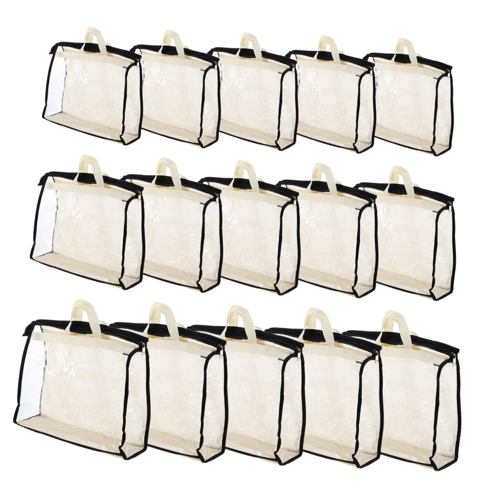 Organizador de Bolsos Colgante Transparente Pvc 15 Piezas para Armario | Diseño Transparente, Fácil de Limpiar y Portátil, para Dormitorio y Hogar, Selección Rápida en Perchas y Bolsas
