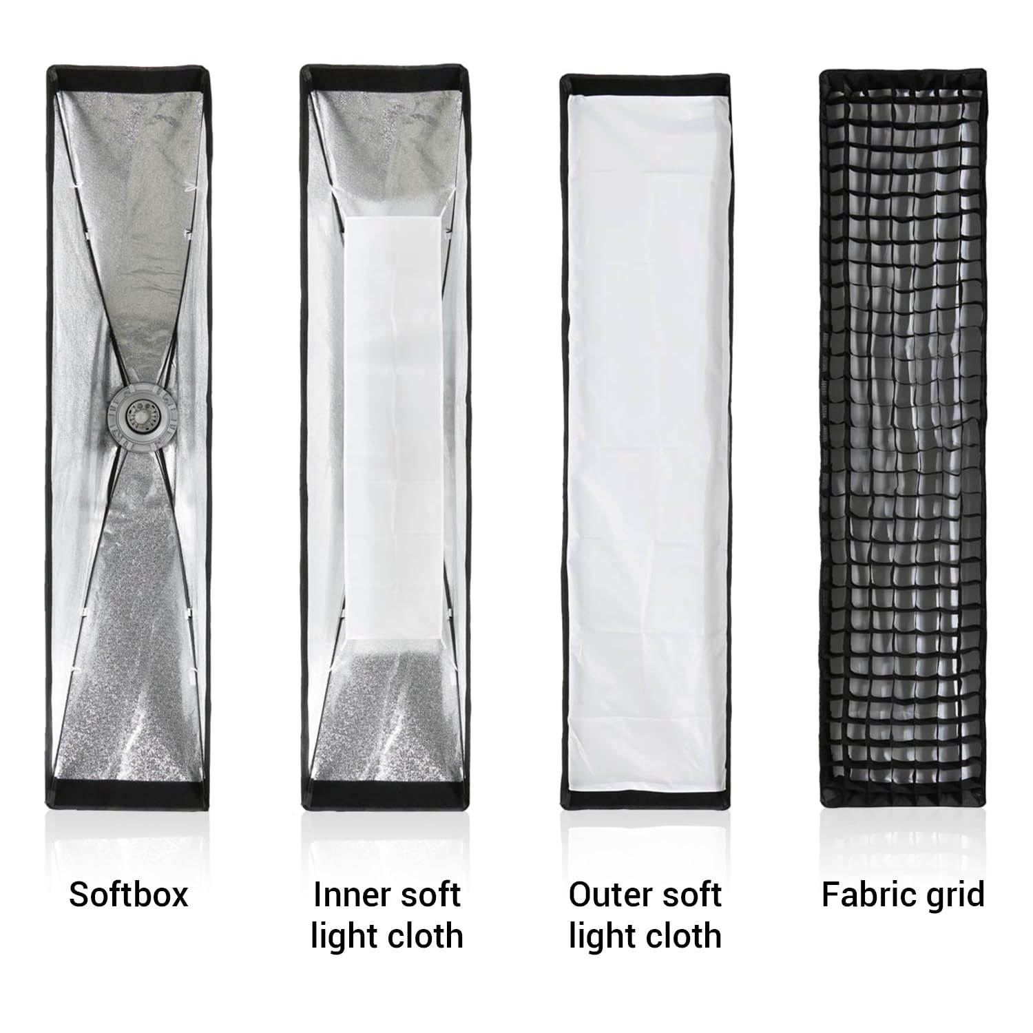 Godox 35 x 160cm Strip Softbox with Honeycomb Grid, Bowens Mount SB-FW Rectangular Softbox for Studio Shooting Flash, Wedding Godox MS300-V,SK400II,SL60 AD400PRO AD600BM AD400PRO