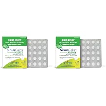 Boiron SinusCalm Allergy Tablets for Relief from Sinus Pressure,Sinus Headache,or-Sinus Congestion and Pain -,60 Count Pack of 2