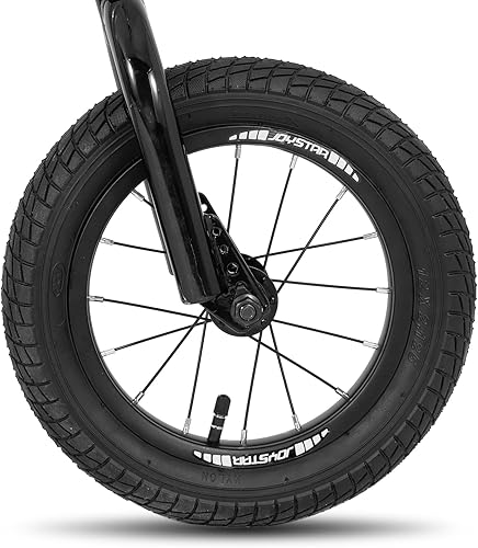 Miniatura 7 de JOYSTAR Patinete para niños de 5 a 9 años de edad, ruedas grandes de 12 pulgadas para niños, adolescentes y adultos, freno trasero y manubrio Negro