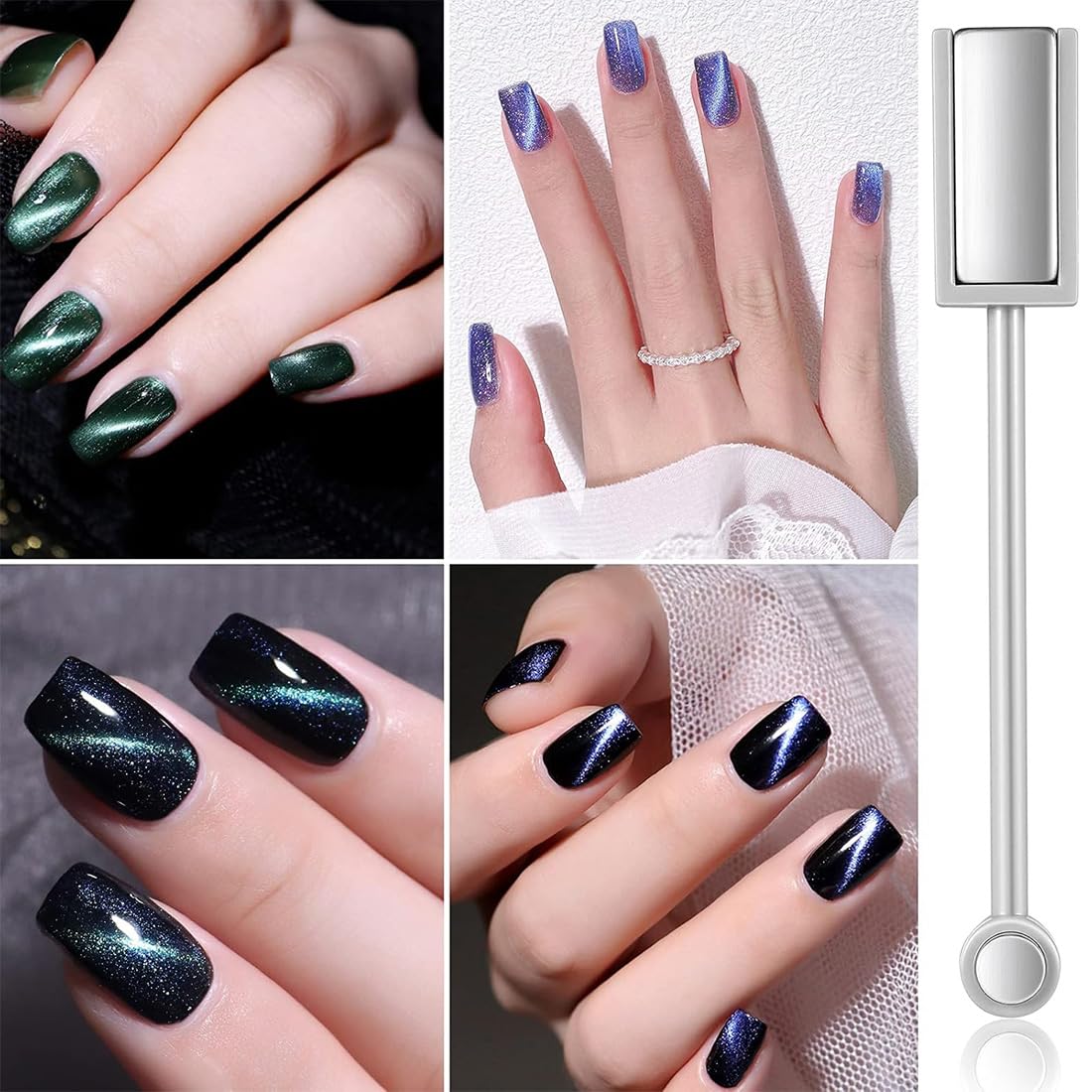 Cat Eye, 1.4 * 9.8cm,penne magnetiche a forma di occhio di gatto, Nail Art Magnetico Stick Set,per nail art fai da te