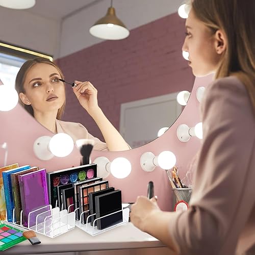 Miniatura 5 de Organizador de paleta de sombras de ojos, organizador de paleta de maquillaje acrílico transparente para encimeras de baño, tocadores, organizador