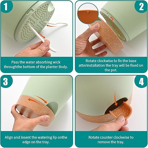 Miniatura 6 de SFENNGPET Macetas colgantes con autorriego, paquete de 3 macetas colgantes para plantas de interior y exterior, cestas colgantes con agujeros de