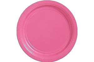 Bright Pink Round Spring Dessert Plates
