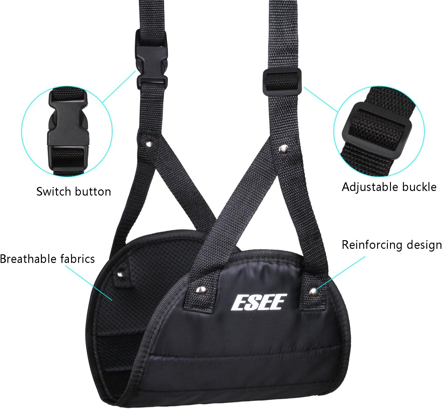 2 Pack Airplane Footrest, Esee Travel Foot Rest Adjustable Height, Prevent Swelling and Soreness, Provides Relaxation and Comfort, for Plane/Train/Bus/Office (Black and Rose Red)