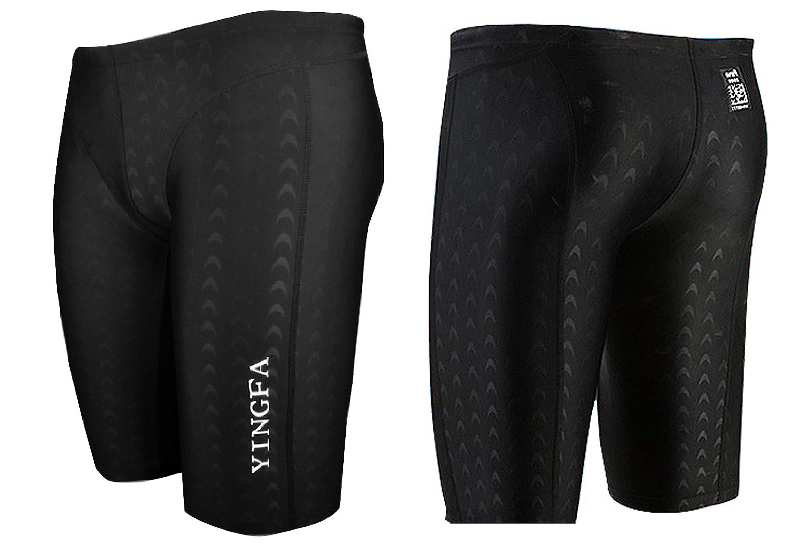 FINA Approved Swimming Jammers for Boys, US Size 26 (China Size S), Training and Racing Swimming Trunks for boy, 9205-1 Black Swim Trunks