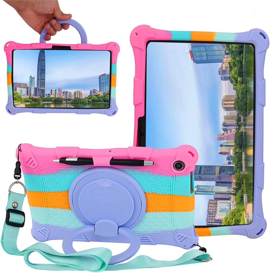 HminSen Case for ALLDOCUBE iPlay 50 Tablet, Kids Friendly Soft Silicone  Adjustable Stand Cover for iPlay 50/iPlay 50 Pro Tablet 10.36 inch with  Handle