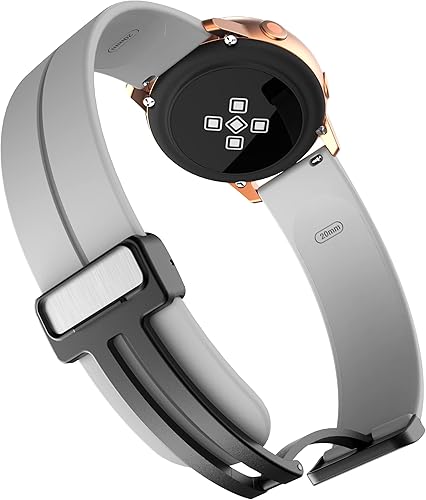 Miniatura 10 de Correa deportiva compatible con Garmin Forerunner 965, correa de repuesto de silicona suave con hebilla magnética compatible con Garmin Forerunner