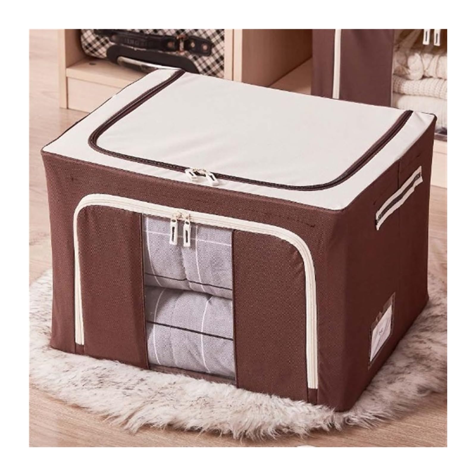 Eines B Sock And Underwear Storage Oxford Cloth Storage Ox With Steel Frame, Clothes, Quilts, Sorting And Storage Ox Sock Storage(,55L)
