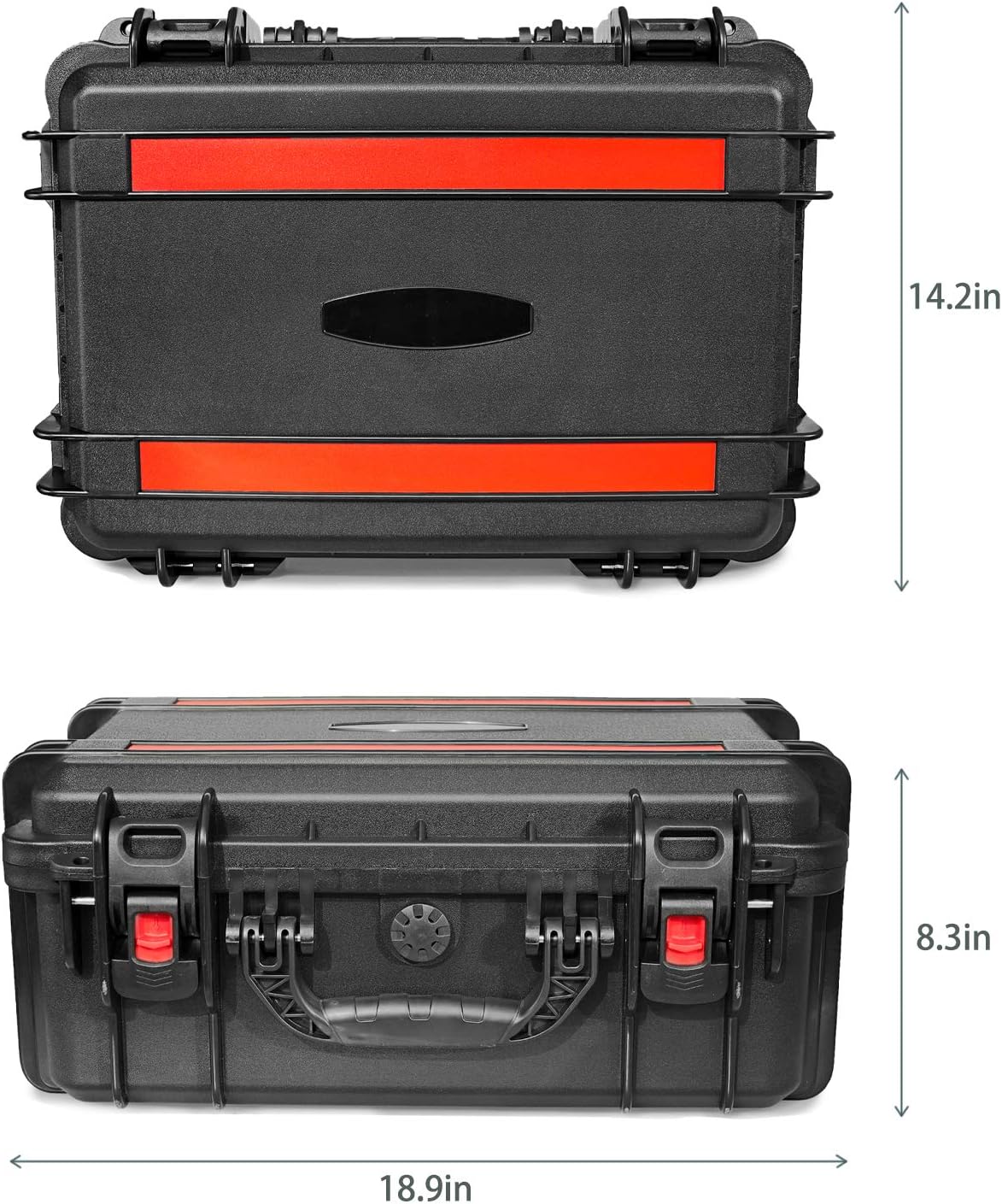 Waterproof Hard Shell Case with DIY Customizable Foam Insert 19 x 14 x 8in