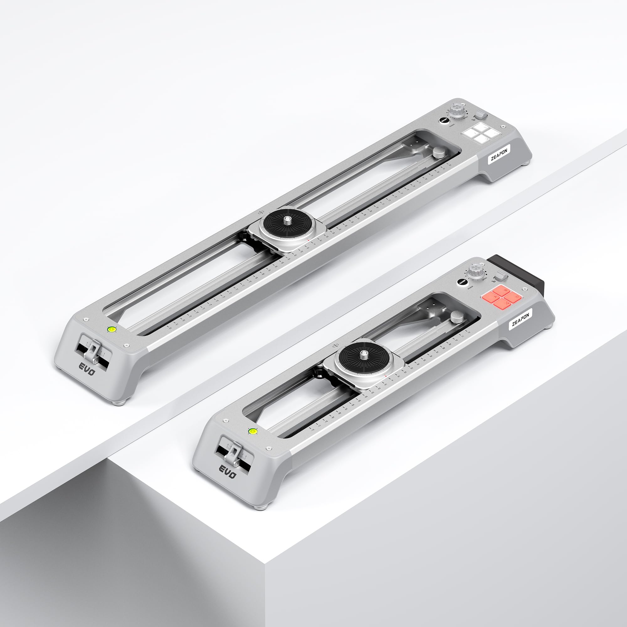Zeapon EVO - Slider motorizzato panoramico rotante a 125°, potente motore silenzioso per carico utile da 2,5 a 5 kg, carrello scorrevole compatto leggero da 60 cm, con custodia per il trasporto