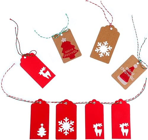 Miniatura 2 de Boao 4 rollos de cordel de Navidad de 1312 pies de cuerda de algodón para panadería para manualidades, arte rojo y blanco, envoltura de regalo,