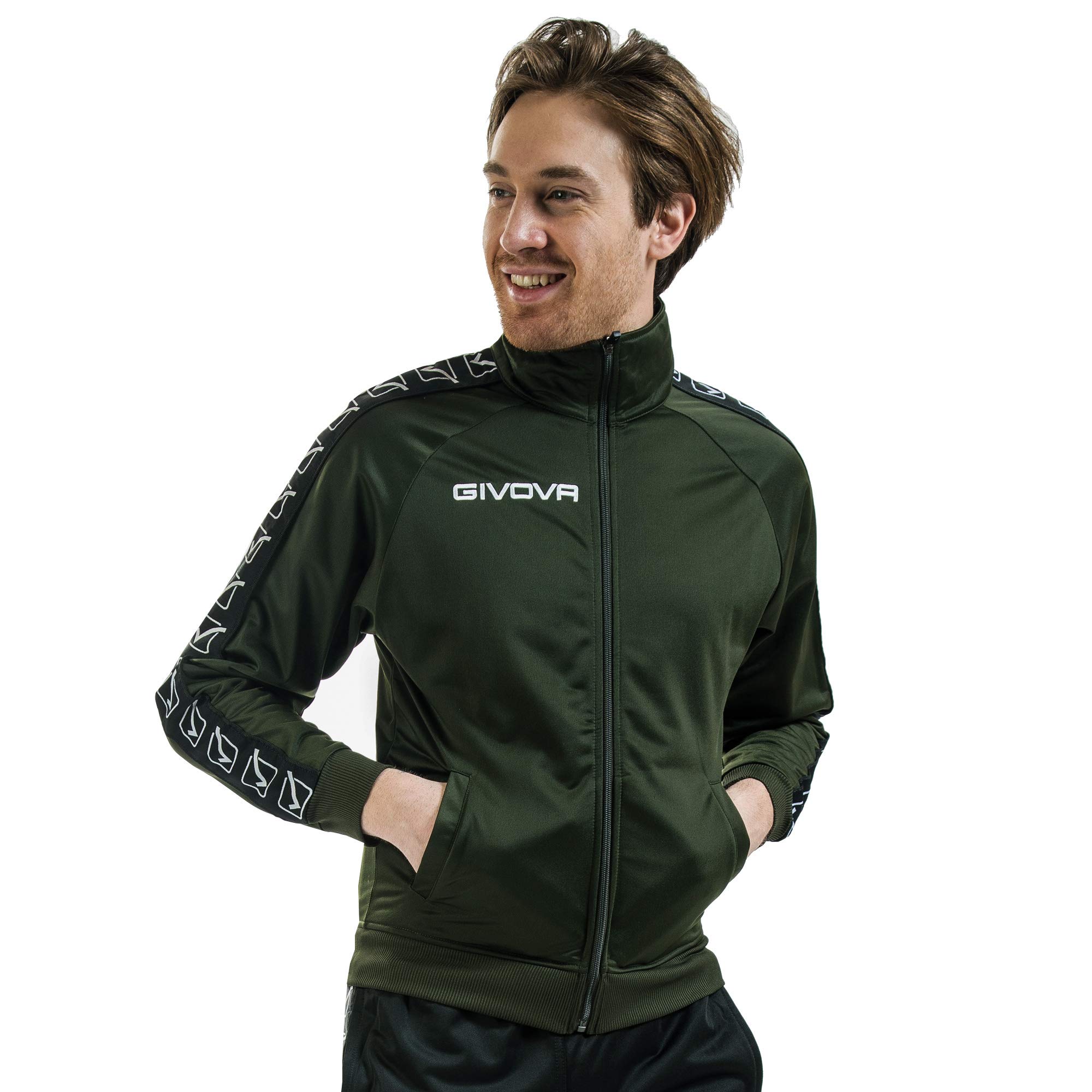 Givova Giacca Tricot Band Jacket, Men, mens, Jacket, BA13, green, XXS