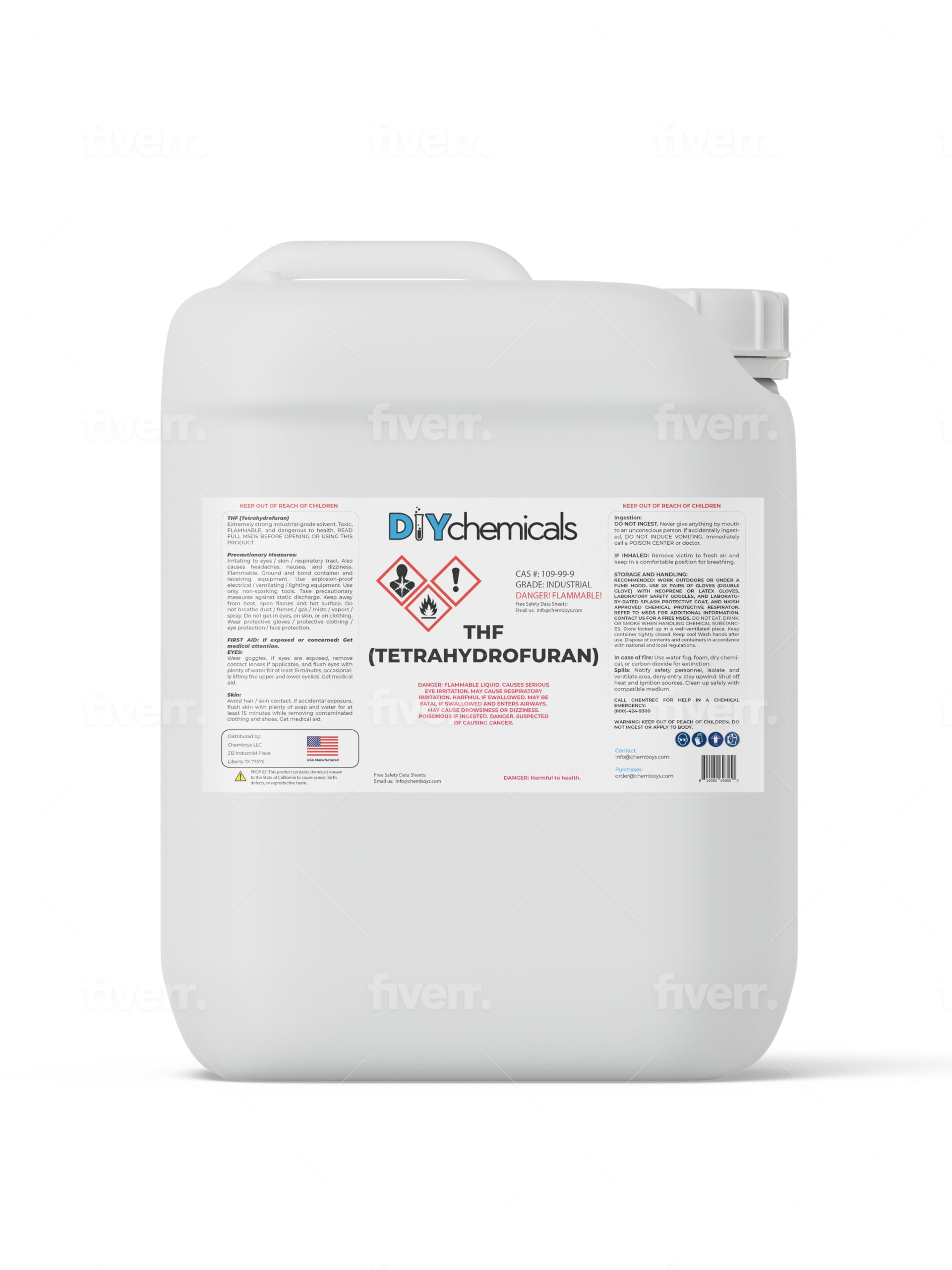 99.5% High Purity THF (Tetrahydrofuran) by DIYChemicals (1 Gallon (128 fl oz))